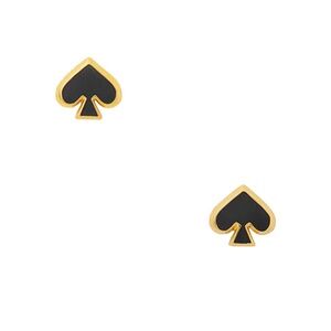 kate spade Black and Gold Spade Stud Earrings
